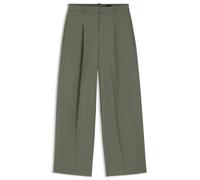 BOSS Hose aus italienischer Schurwolle mit weitem Beinverlauf - Style Tiana4, 50564749 Dunkelgrün 34