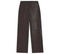 BOSS Hose aus Leder mit weitem Beinverlauf und Seitentaschen - Style Sipasa, 50568300 Dunkelbraun 34
