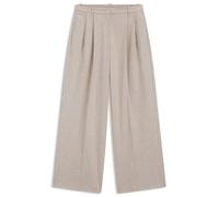 BOSS Hose aus meliertem Flanell mit weitem Beinverlauf und Bundfalten vorne - Style Tiana18, 50570436 Hellbeige 38