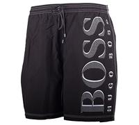 BOSS Hugo Herren Badeshorts Killifish, Einfarbig, Gr. Small, Schwarz (Black 7)