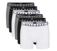 BOSS Hugo Herren Boxershorts Unterhosen Boxer Brief 50325404 6er Pack, Farbe:Mehrfarbig;Wäschegröße:XL;Artikel:-999 Black/Grey/White