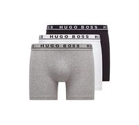 Boss Langer Boxer Brief 3P, mit farblich passendem Webbund S bunt Herren Multipacks Herrenwäsche Unterhosen S weiß, grau, meliert, schwarz