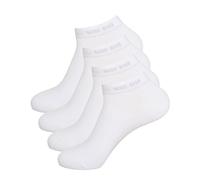 HUGO BOSS Herren Sneaker Socken Füßlinge Business Socks 50272217 4 Paar, Farbe:Weiß, Größe:43-46, Artikel:-100 white