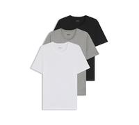 BOSS Dreier-Pack T-Shirts aus Baumwolle mit Logo-Stickerei - Style TShirt RN 3P Classic, 50475284 Weiß / Grau / Schwarz XXL