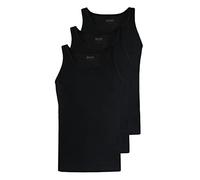 BOSS Hugo Herren Tank Tops Unterhemden Pure Cotton Regular Fit 3er Pack, Farbe:Schwarz, Menge:3er Pack (1x 3er), Artikel:-001 Black, Wäschegröße:M