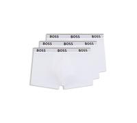 BOSS Hugo Herren Trunk 3p Co/EL Boxershorts, White 100, S