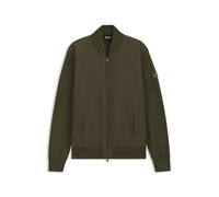 BOSS Hybrid-Jacke aus Baumwoll-Strick mit Bomberkragen - Style C-Levaio, 50565508 Olive M