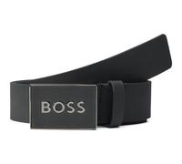 BOSS Ledergürtel mit Label-Detail Modell 'ICON' in Black, Größe 100