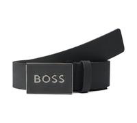 BOSS Ledergürtel mit Label-Detail Modell 'ICON' in Black, Größe 90