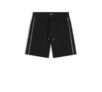 Sweatshorts BOSS "ICONIC", Herren, Gr. L, N-Gr, schwarz (schwarz 001), Obermaterial: 100% Baumwolle, casual, kniefrei, Hosen, mit Tunnelzug und Tape-Details (89748266-L) schwarz 001