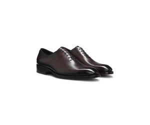 BOSS In Italien gefertigte Oxford-Schuhe aus poliertem Leder - Style Rill_Oxfr_ltp, 50534364 Dunkelbraun 44