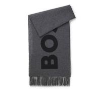 BOSS In Italien gefertigter Jacquard-Schal aus Woll-Mix - Style Rikard_35*180, 50527099 Grau ONESI