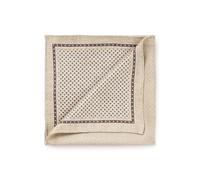 BOSS In Italien gefertigtes Einstecktuch aus bedruckter Seide - Style L-POCKET SQ CM35 253, 50551345 Hellbeige ONESI