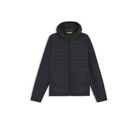 Outdoorjacke BOSS GREEN "J_Urbanex Hybrid HD", Herren, Gr. M, blau (dunkelblau402), Web, Obermaterial: 95% Polyester, 5% Elasthan, unifarben, casual, regular fit hüftlang, Langarm abgesteppte Kante, J