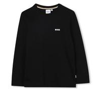 BOSS J52364 Unterhemd für Jungen, Schwarz/Weiß, 4 Jahre
