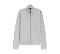 BOSS Jacke aus Baumwoll-Mix mit Waffelstruktur - Style Structure Zip Jacket, 50559332 Hellgrau L