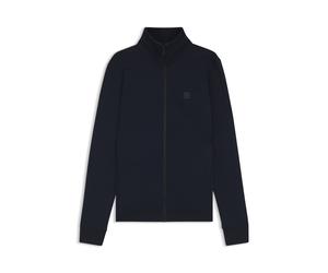 BOSS Jacke aus Baumwoll-Terry mit Logo-Patch - Style Zestart, 50511709 Dunkelblau XXXL