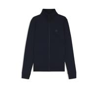 BOSS Jacke aus Baumwoll-Terry mit Reißverschluss und Logo-Aufnäher - Style Zestart, 50511709 Dunkelblau L