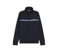 BOSS Jacke aus Baumwoll-Terry mit Streifen und Logo - Style Authentic Jacket Z, 50554779 Dunkelblau S