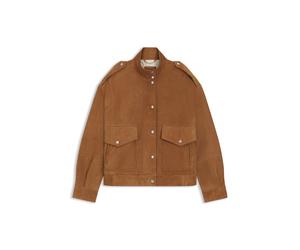 BOSS Jacke im Blouson-Stil aus Veloursleder - Style C_Sabea, 50562753 Braun 32