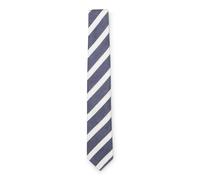 BOSS Jacquard-Krawatte aus Leinen und Seide mit diagonalen Streifen - Style C-TIE 7.5CM 262, 50561746 Blau gestreift ONESI