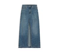 BOSS Jeansrock mit Logo-Nadelstreifen und Schlitz vorn - Style C_ DNM LONG SKIRT, 50542445 Blau gemustert 27