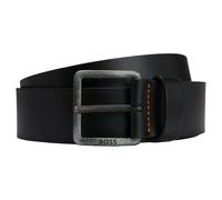 Hugo Boss Herren Ledergürtel Jeeko 95 cm Schwarz mit Logo-Schließe