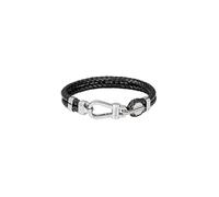 BOSS Jewelry Armband für Herren Kollektion ARES PRIME aus Braunem oder Schwarzem Leder mit Silber- oder Goldfarbenem Edelstahlverschluss