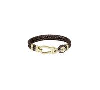BOSS Jewelry Armband für Herren Kollektion ARES PRIME aus Braunem oder Schwarzem Leder mit Silber- oder Goldfarbenem Edelstahlverschluss