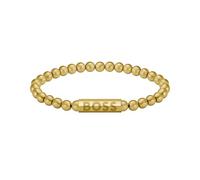 BOSS Jewelry Armband mit Schmuckperlen für Herren Kollektion SPHERE METAL aus Edelstahl, Gelbgold, und Schwarz