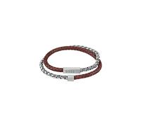 BOSS Jewelry Glieder- und Lederarmband für Herren Kollektion BLENDED Braun verfügbar aus zwei Grösse