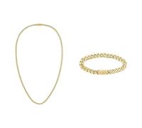 BOSS Jewelry Gliederhalskette für Herren Kollektion CHAIN FOR HIM - 1580173 & Jewelry Gliederarmband für Herren Kollektion CHAIN FOR HIM Gelbgold - 1580403M