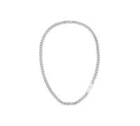 BOSS Halskette im Panzerketten-Design aus silberfarbenem Edelstahl mit Logo-Element - Style KASSY, HB1580769 Silberfarben ONESI