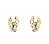 BOSS Jewelry Ohrringe für Damen Kollektion LIVE PRECIOUS aus Edelstahl mit Verschlungenen Ringen und Kristallen - Erhältlich in Silber oder Gold