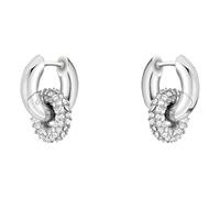 BOSS Jewelry Ohrringe für Damen Kollektion LIVE PRECIOUS aus Edelstahl mit Verschlungenen Ringen und Kristallen - Erhältlich in Silber oder Gold