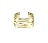 BOSS Jewelry Rigides Armband oder Creolen für Damen Kollektion RIPPLE aus Gelbgold mit Wellenlinien