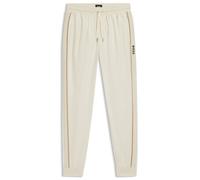 BOSS Jogginghose aus Baumwoll-Terry mit Tape und Logo - Style Iconic Pants, 50550613 Weiß L