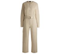 BOSS Jumpsuit mit Gürtel und Druckknopfleiste - Style C_Daiyla-W, 50536843 Hellbeige 44