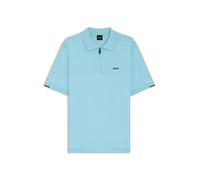 BOSS Polopullover aus Baumwolle mit Reißverschluss am Kragen - Style K_Ever-X PS, 50541961 Hellblau L
