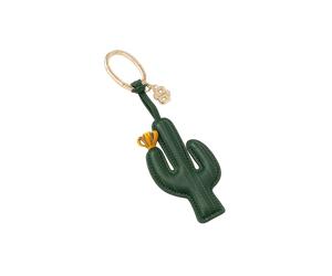 Boss Kaktus Schlüsselanhänger / Taschenanhänger aus Leder, Grün