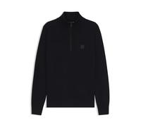 BOSS Troyer aus Baumwolle mit Kaschmir und Wolle mit Logo-Aufnäher - Style Kanobix_S, 50527585 Dunkelblau XXL