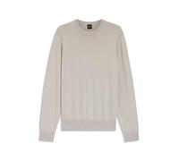 BOSS Strickpullover aus Baumwolle und Kaschmir mit Logo-Label - Style Kanovano_S, 50527583 Hellgrau S