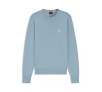 BOSS Strickpullover Kanovano_S aus Baumwolle und Kaschmir Hellblau M