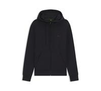 BOSS Kapuzenjacke aus Stretch-Baumwolle mit Reißverschluss und Logo-Print - Style Saggy, 50506161 Dunkelblau S