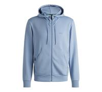 BOSS Kapuzenjacke aus Stretch-Baumwolle mit Reißverschluss und Logo-Print - Style Saggy, 50506161 Hellblau S