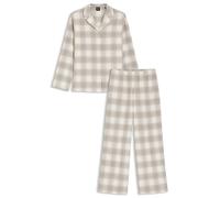 BOSS Karierter Pyjama aus Baumwoll-Flanell - Style Winter White Pyjama, 50559470 Beige gemustert XL