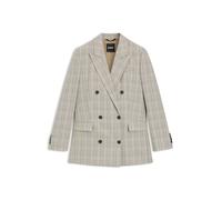 BOSS Karierter Regular-Fit Blazer aus elastischem Woll-Mix - Style Jukana1, 50555334 Beige gemustert 38