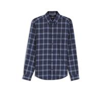 BOSS Kariertes Regular-Fit Freizeit-Hemd aus Baumwoll-Flanell - Style H-LIAM-BD-P-C1-263, 50571455 Blau gemustert XXXL