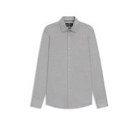 BOSS Kariertes Slim-Fit Hemd aus funktionalem Stretch-Flanell mit gebürstetem Finish - Style P-HANK-kent-C1-222, 50550563 Silber 46
