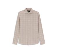 BOSS Kariertes Slim-Fit Hemd aus in Italien gefertigter Baumwolle - Style L-HAYS-SPREADW-C-252, 50566228 Beige gemustert 40
